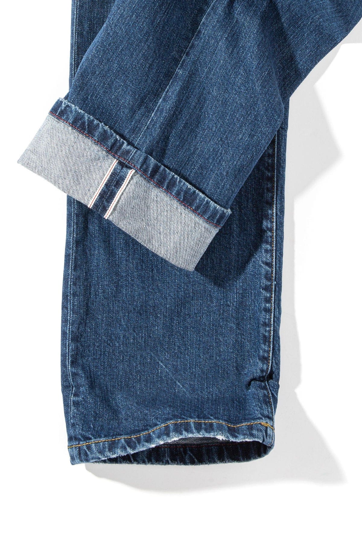 Callum Selvedge Straight Denim In Dark Blue - AXEL'S