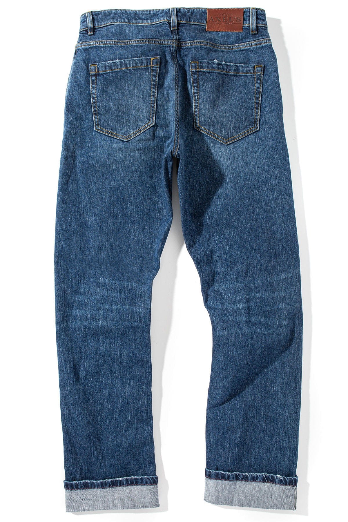 Callum Selvedge Straight Denim In Dark Blue - AXEL'S