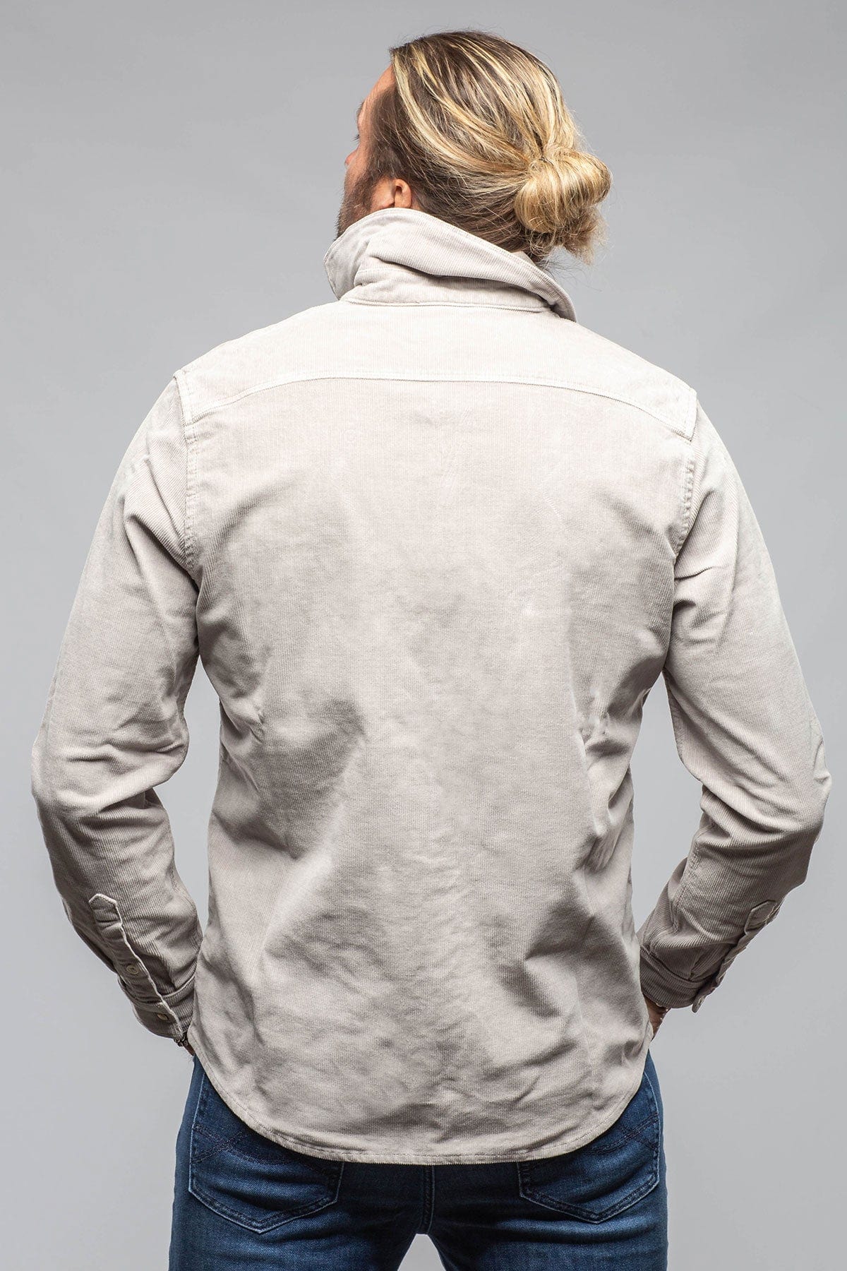 Prime Western Corduroy Snap Shirt In Sasso - AXEL'S