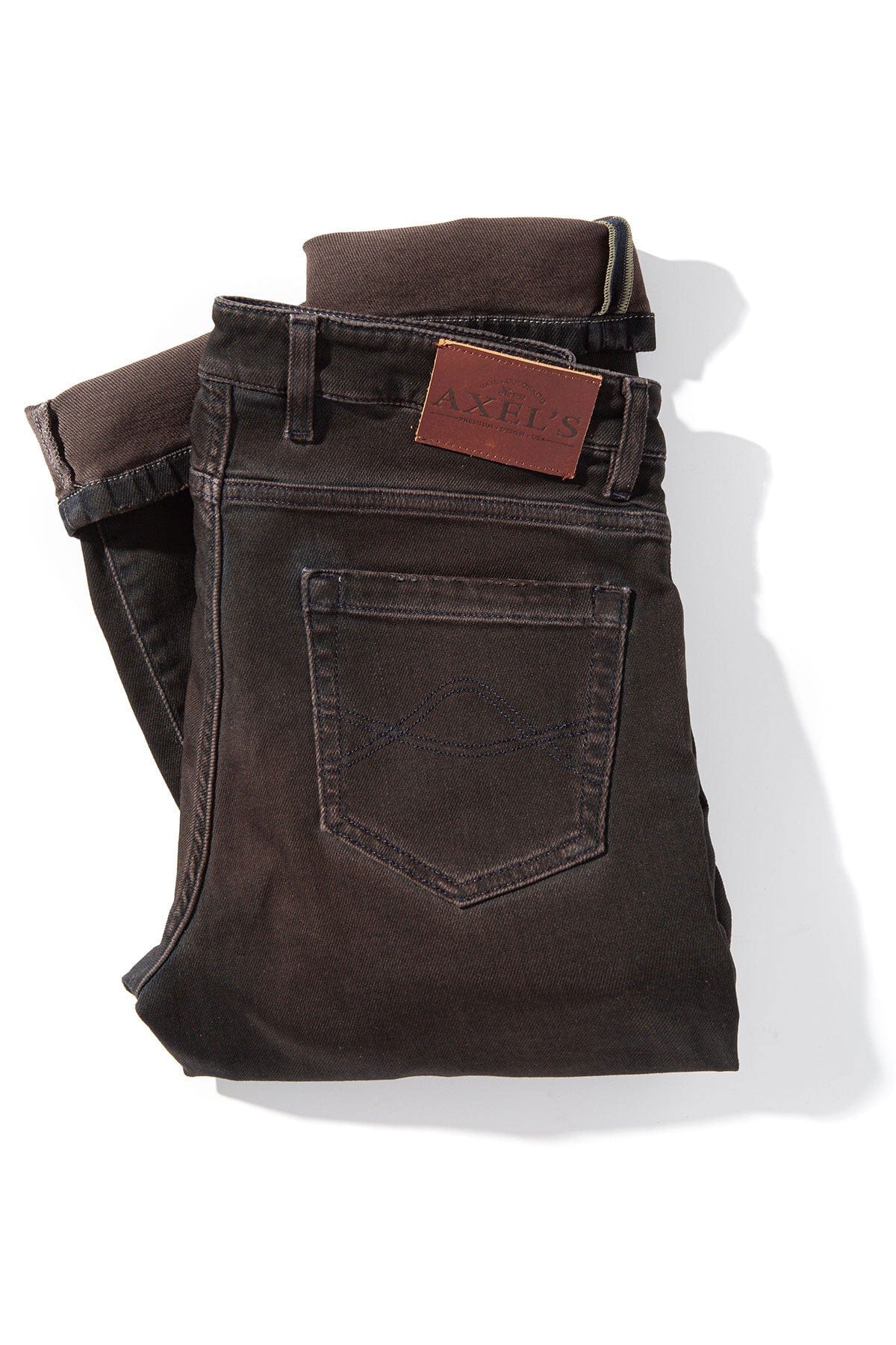 Waylon Over-Dyed Stretch Denim In Wenge - AXEL'S