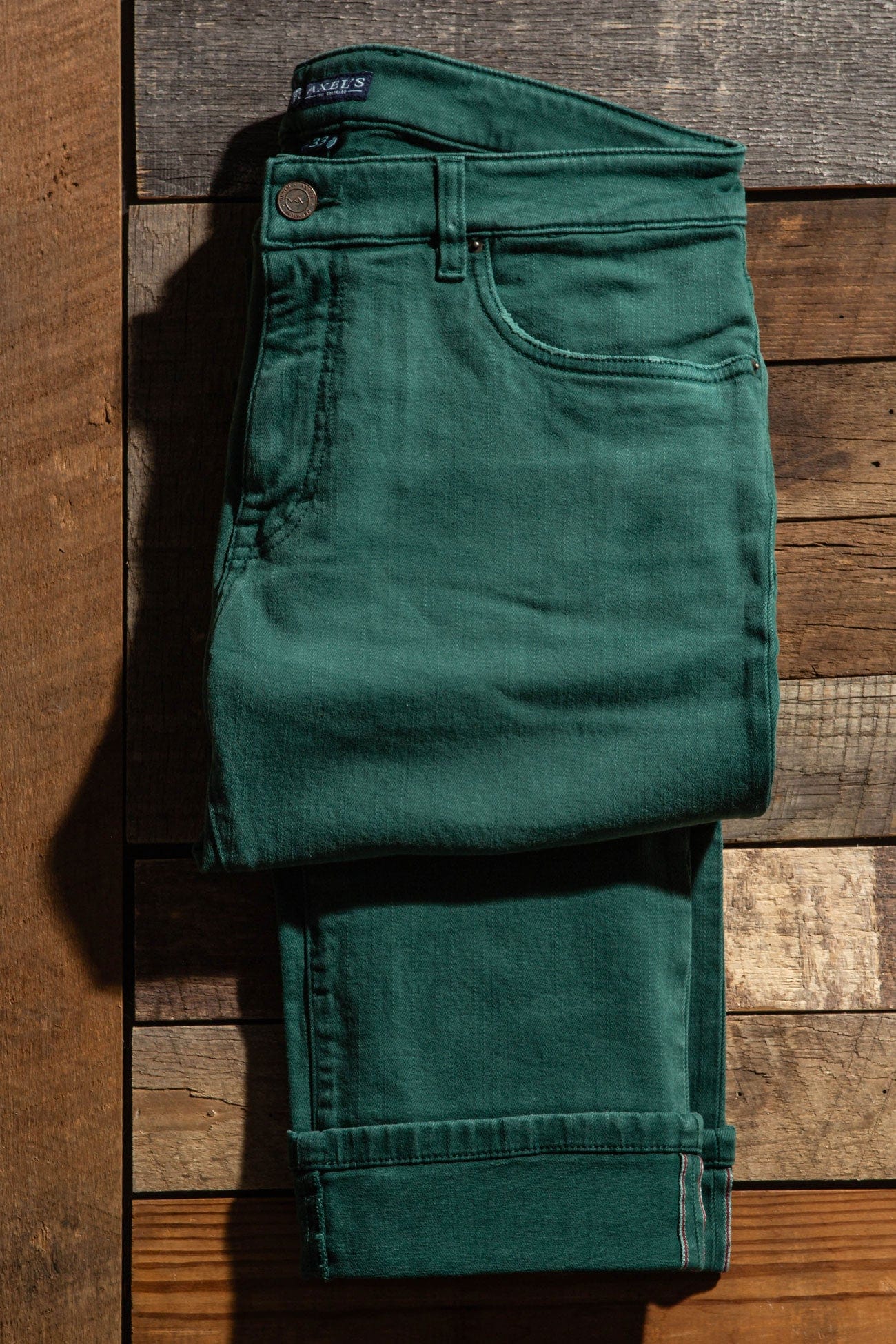 Tucson Selvedge Denim In Green - AXEL'S