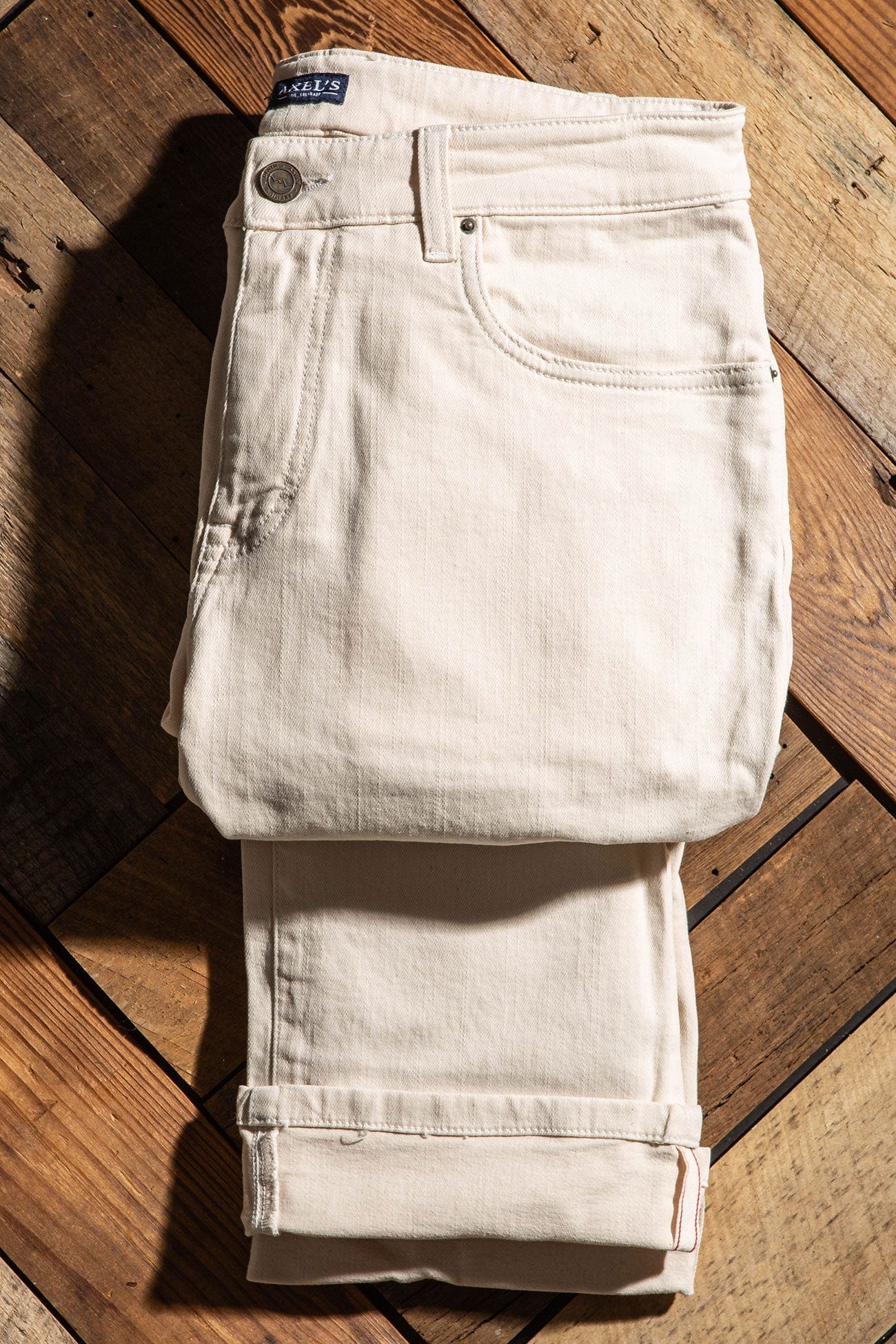 Tucson Selvedge Denim In Off White - AXEL'S