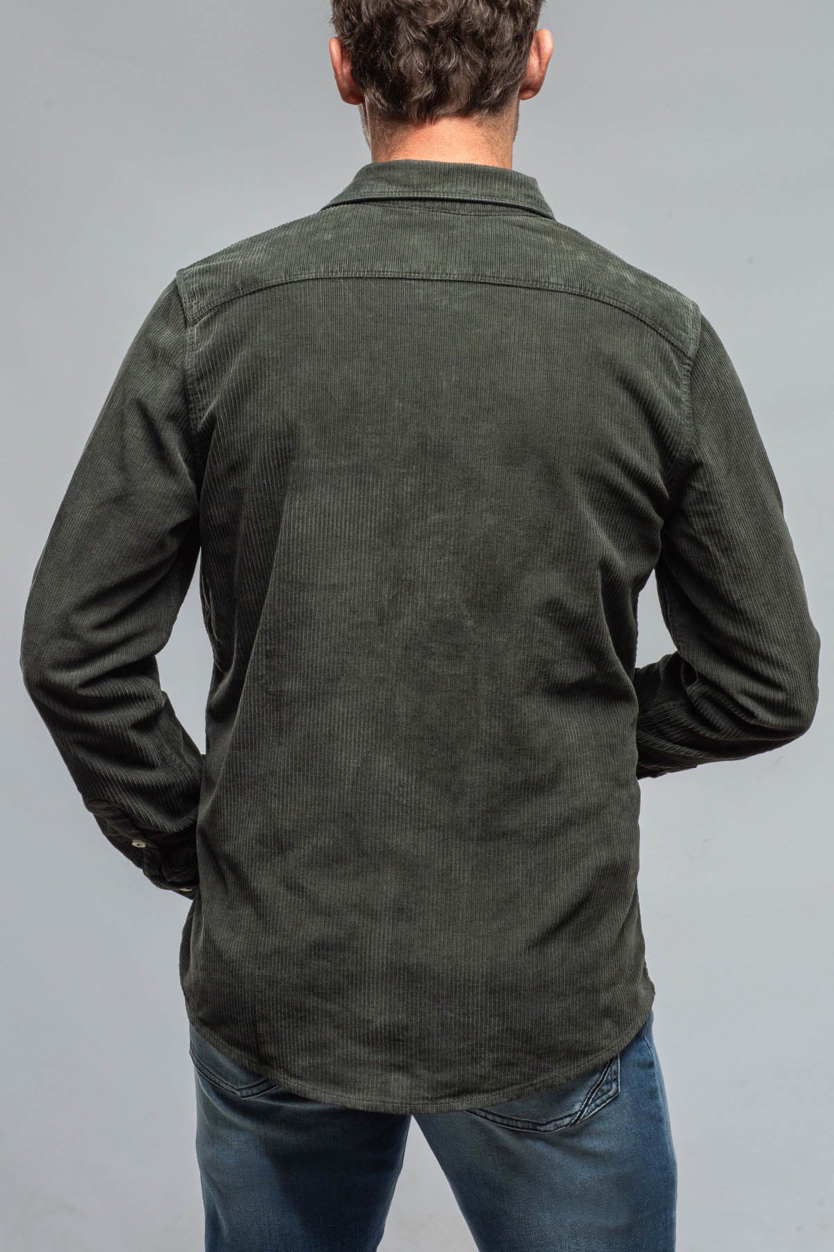 Brooks Corduroy Snap Shirt In Muschio | Mens - Snap Shirts | Axel's Premium Denim