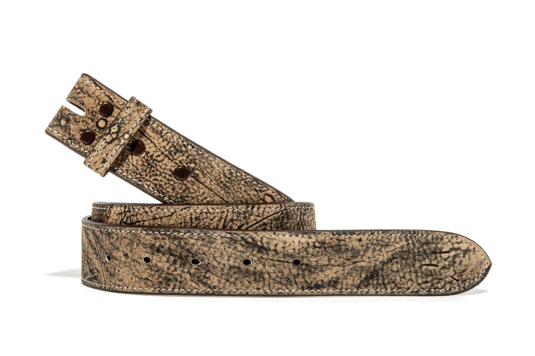 Chacon Antique Saddle Wildebeest Strap Belts And Buckles - Belts