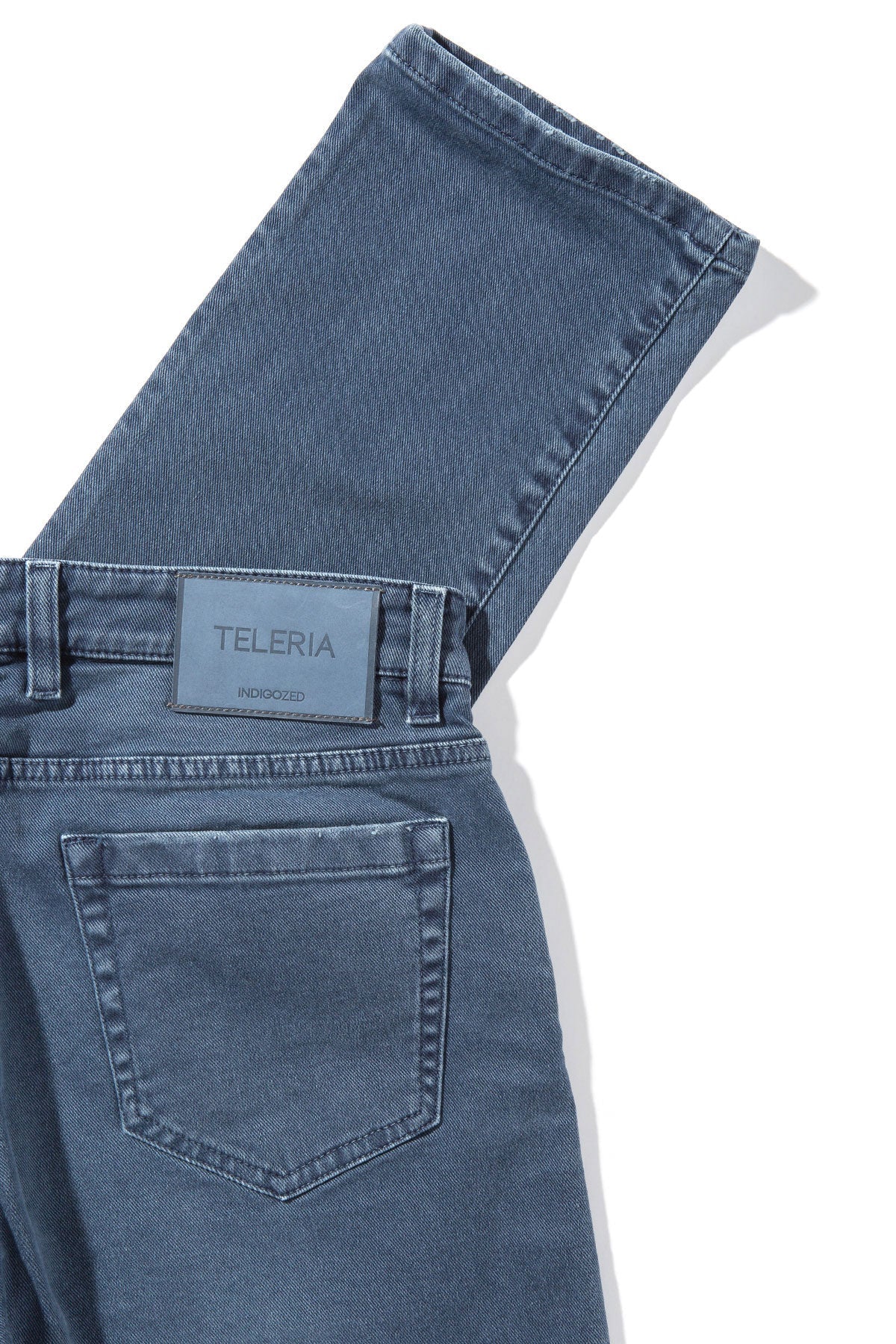 Teleria Zed Jackson 5-Pocket Cotton Twill In Blu Oxford Mens - Pants - 5 Pocket