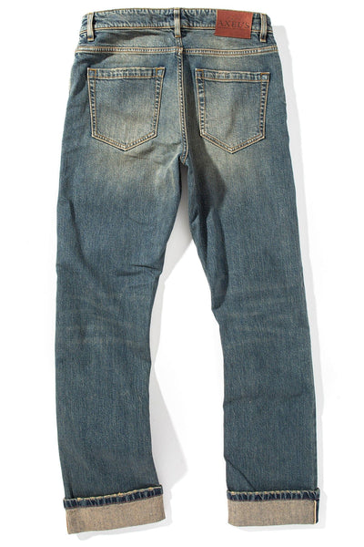 Callum Selvedge Straight Denim In Enzyme Wash - AXEL'S