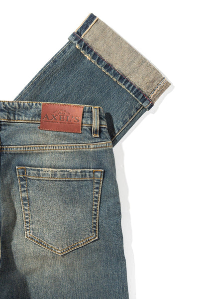 Callum Selvedge Straight Denim In Enzyme Wash - AXEL'S