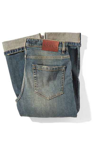 Callum Selvedge Straight Denim In Enzyme Wash - AXEL'S
