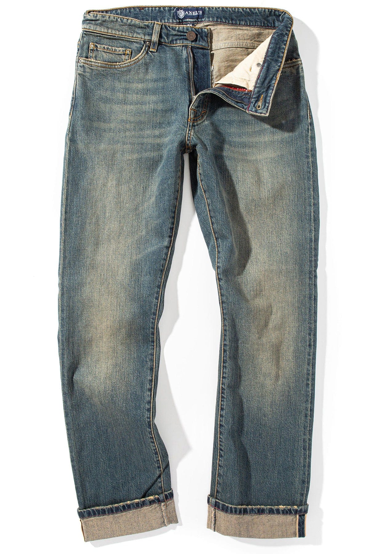 Callum Selvedge Straight Denim In Enzyme Wash - AXEL'S