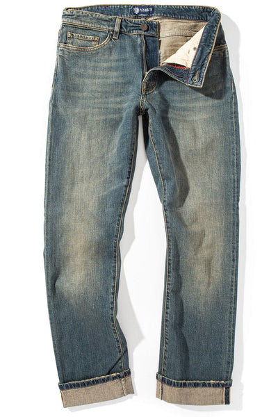 Callum Selvedge Straight Denim In Enzyme Wash - AXEL'S