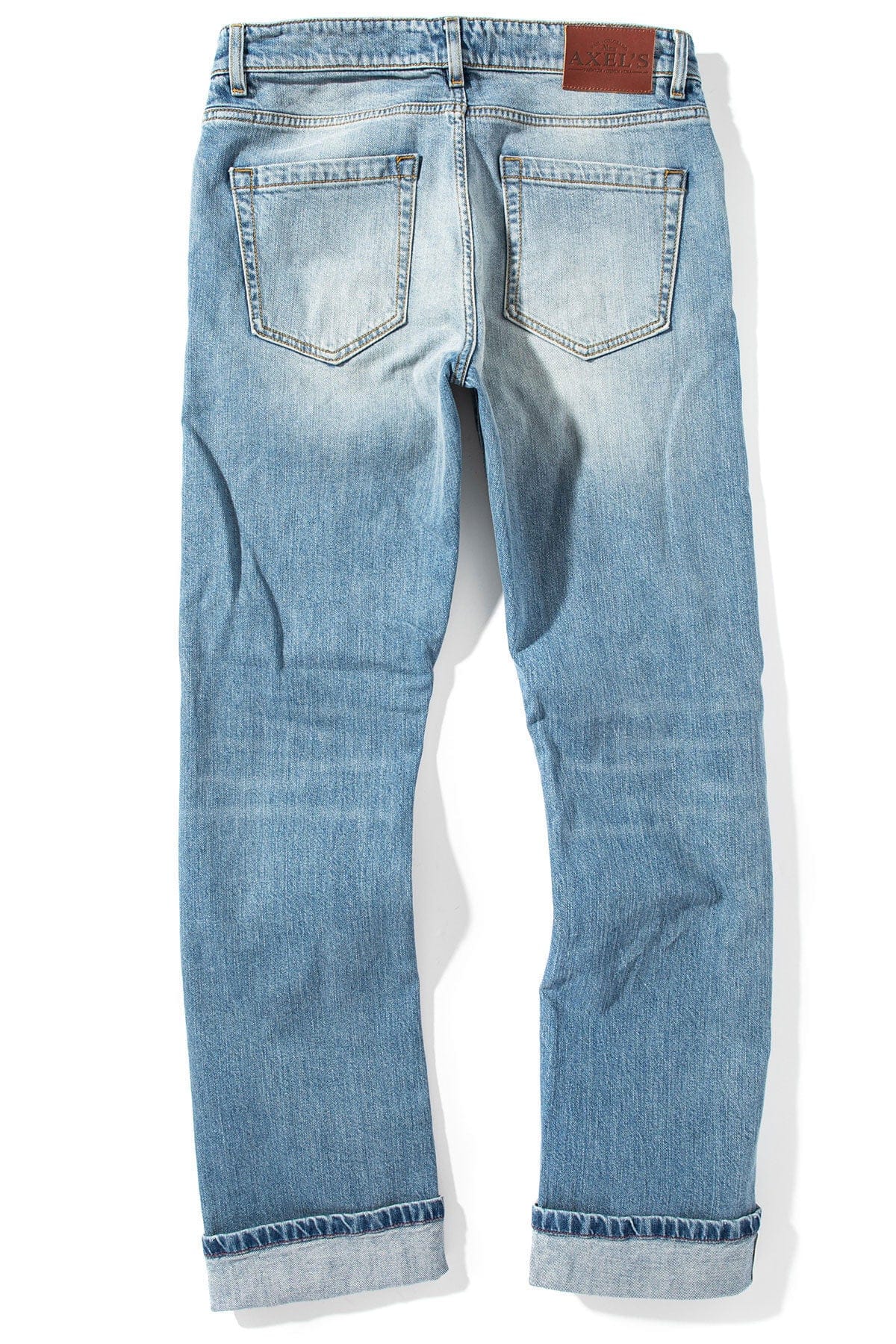 Callum Selvedge Straight Denim In Light Blue - AXEL'S