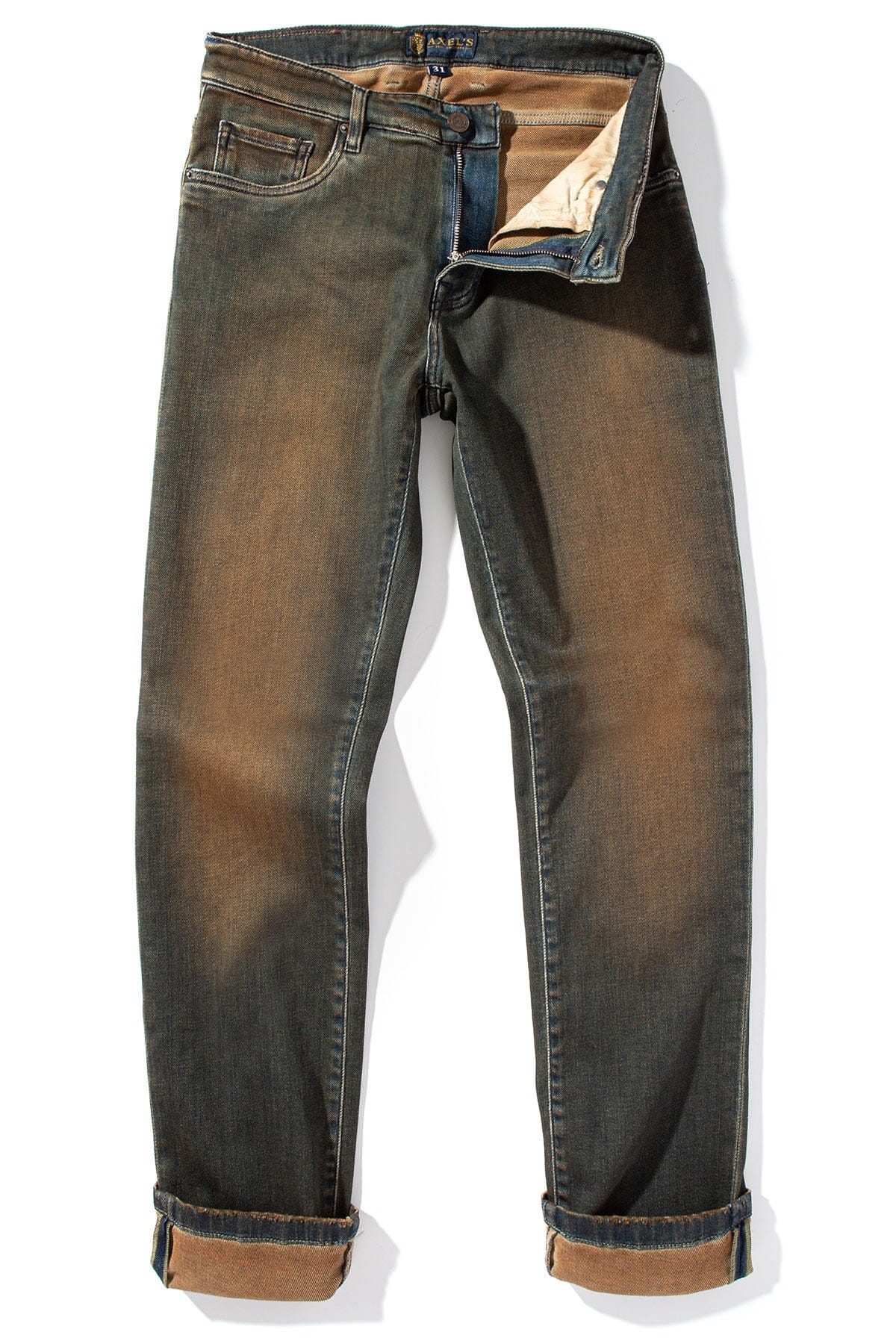 Waylon Over-Dyed Stretch Denim In Cannella - AXEL'S