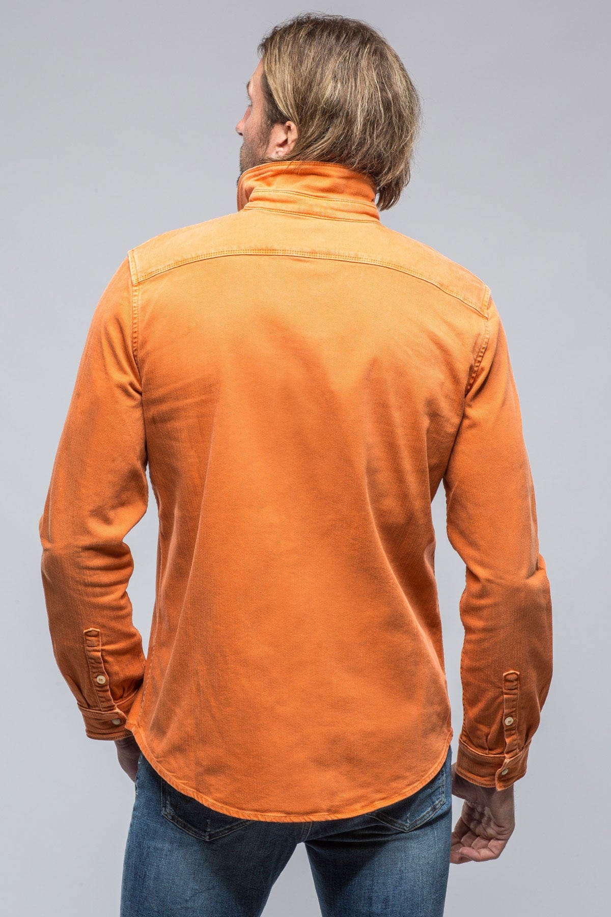 Ranger Colored Denim Snap Shirt In Arrancione - AXEL'S