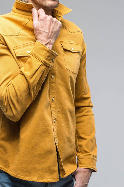 Ranger Colored Denim Snap Shirt In Curcuma - AXEL'S