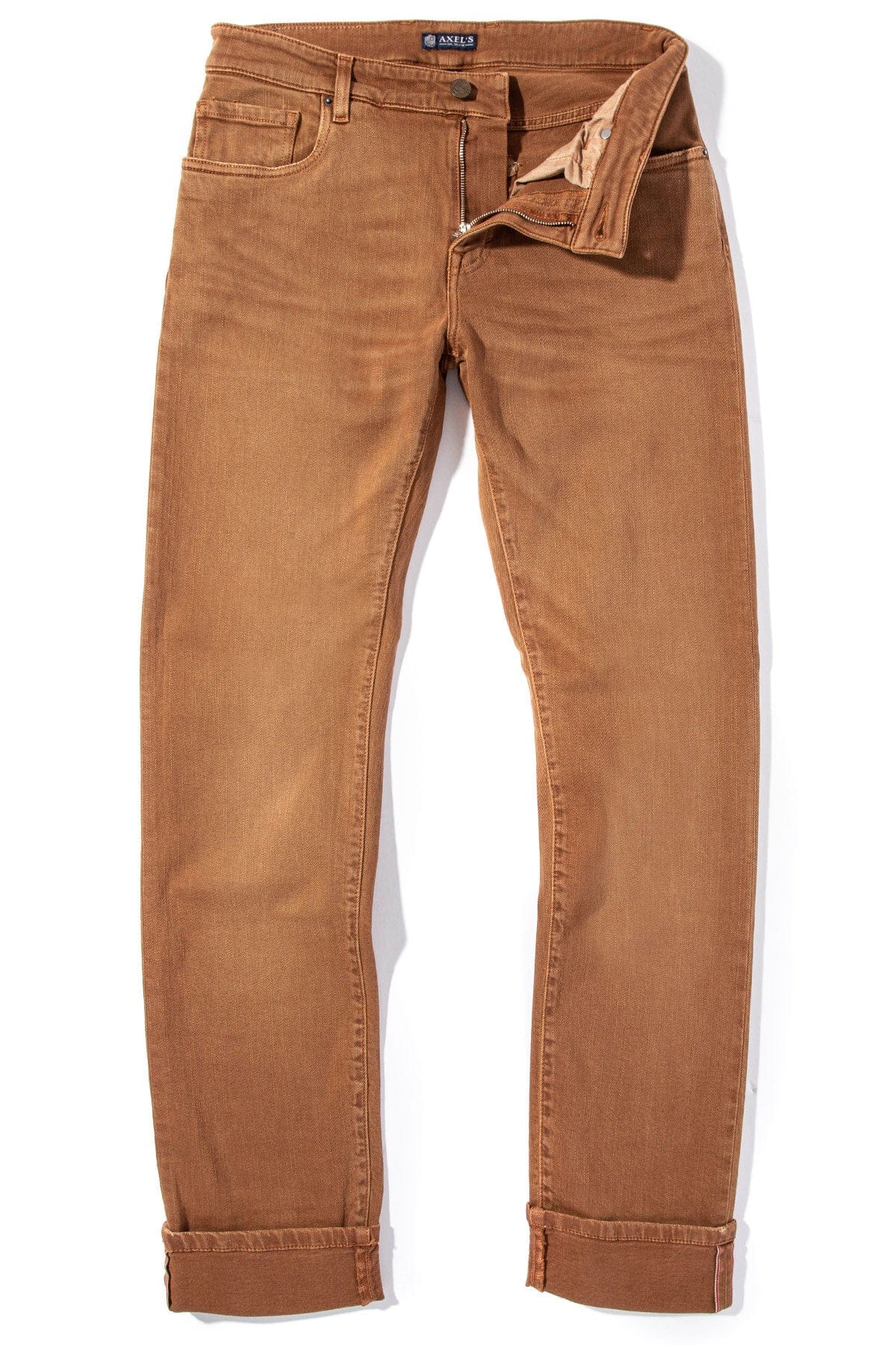 Tucson Selvedge Denim In Cognac - AXEL'S