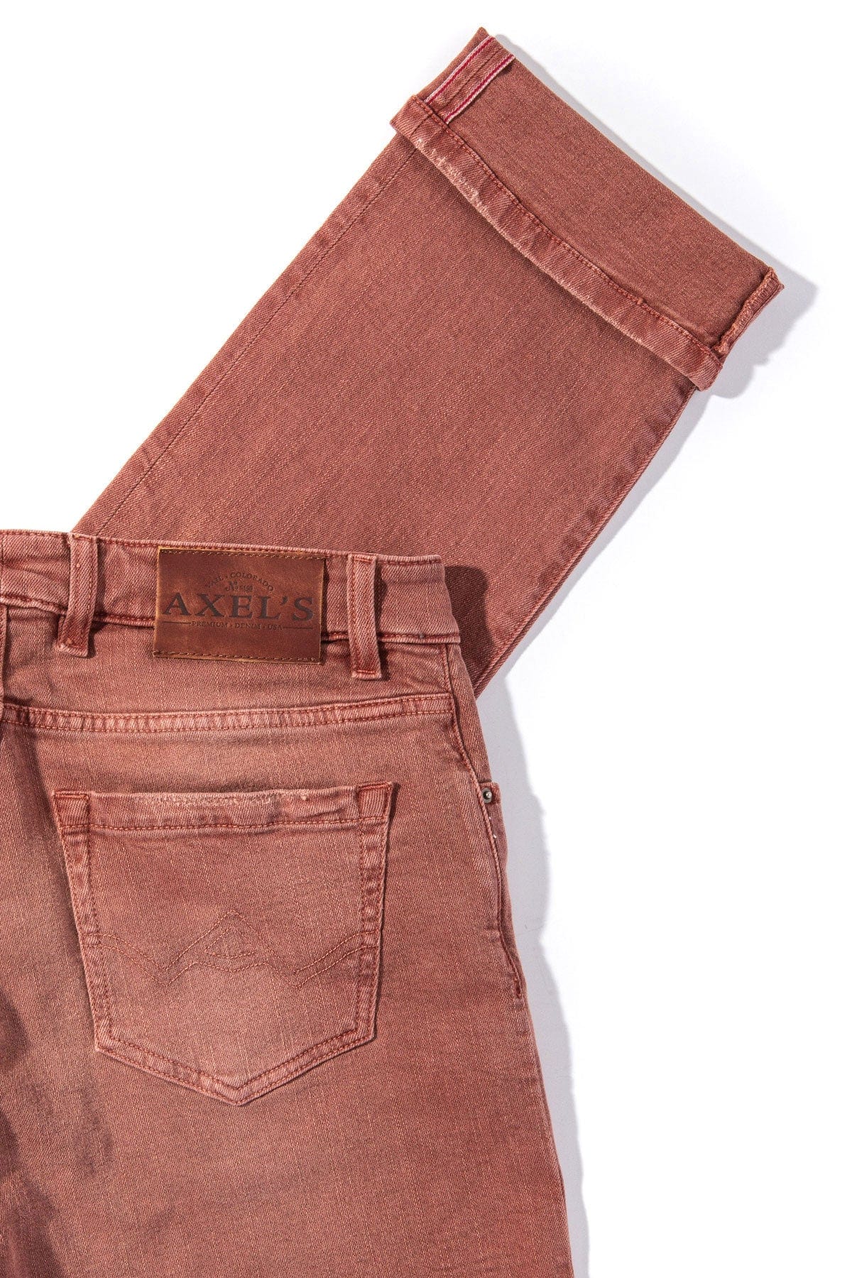 Tucson Selvedge Denim In Terracotta - AXEL'S