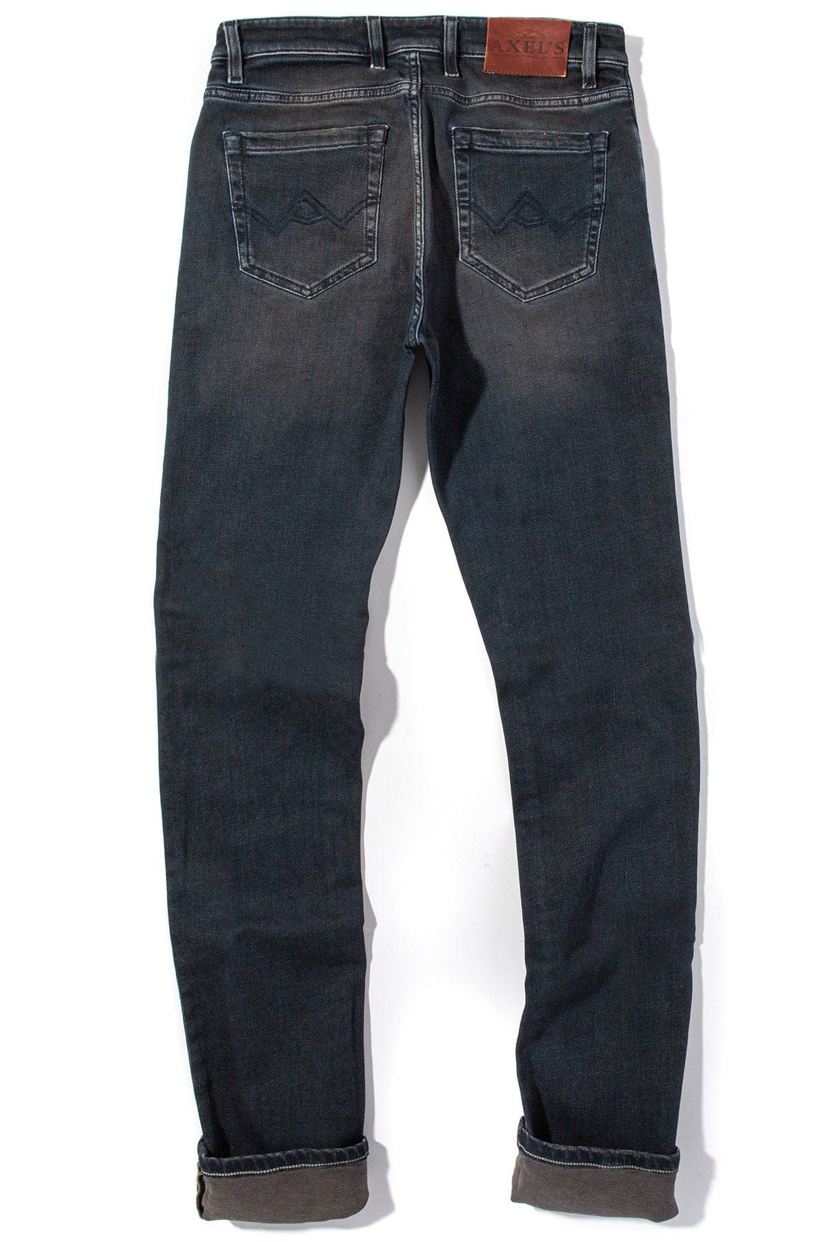Waylon Over-Dyed Stretch Denim In Anthracite - AXEL'S
