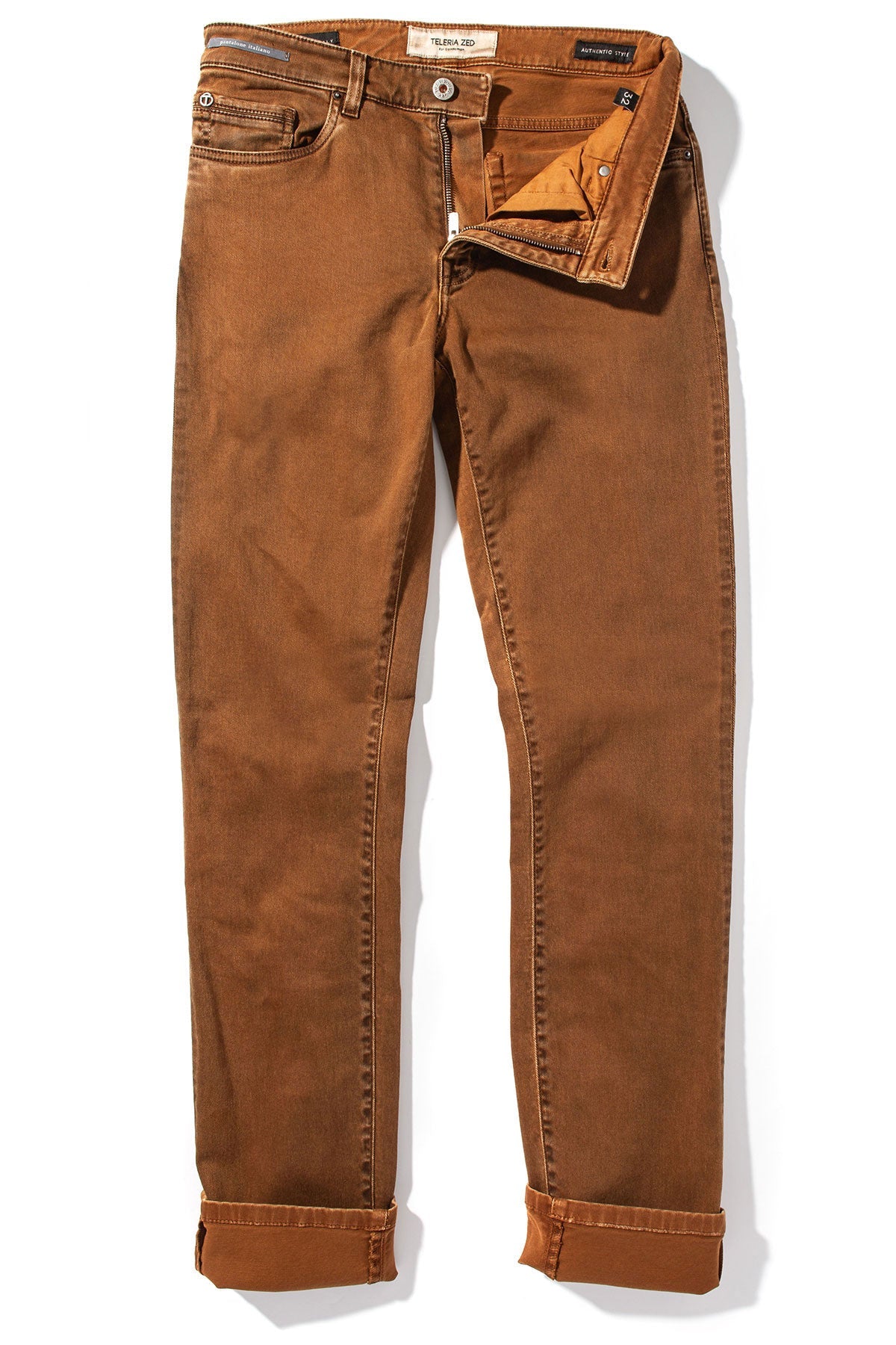 Jackson Slim Cotton Twill In Ruggine | Mens - Pants - 5 Pocket | Teleria Zed