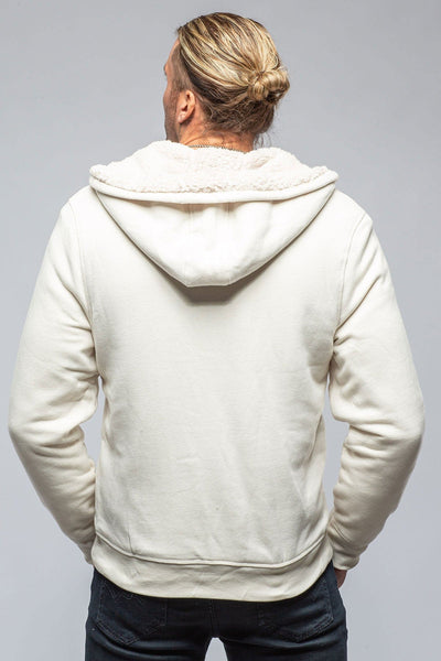 Bodie Sherpa Hoodie in Eggshell - AXEL'S