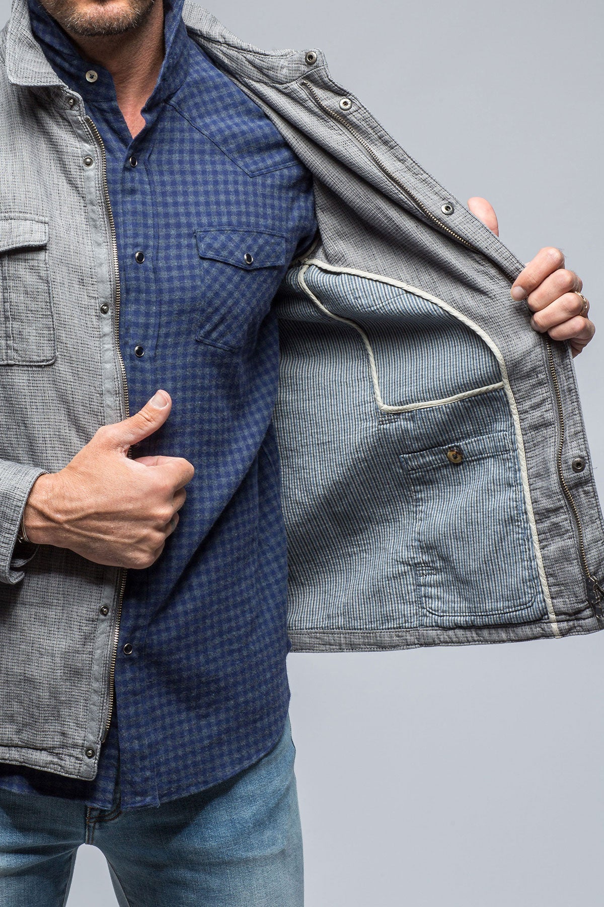 Gimo's Davos Cotton/Linen Shirt Jacket Warehouse - Mens - Outerwear - Cloth