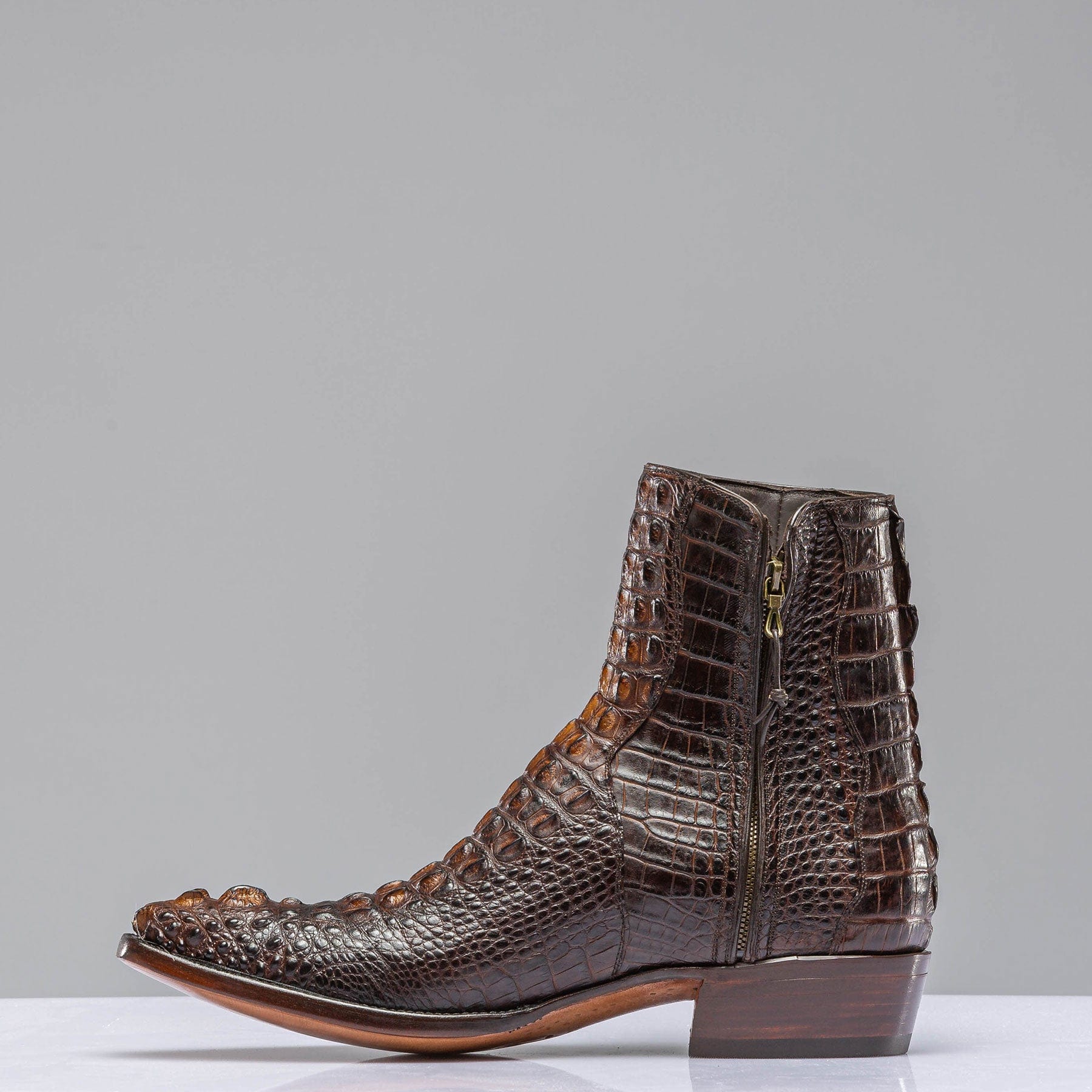 3 Piece Hornback Alligator In Antique Congnac - AXEL'S