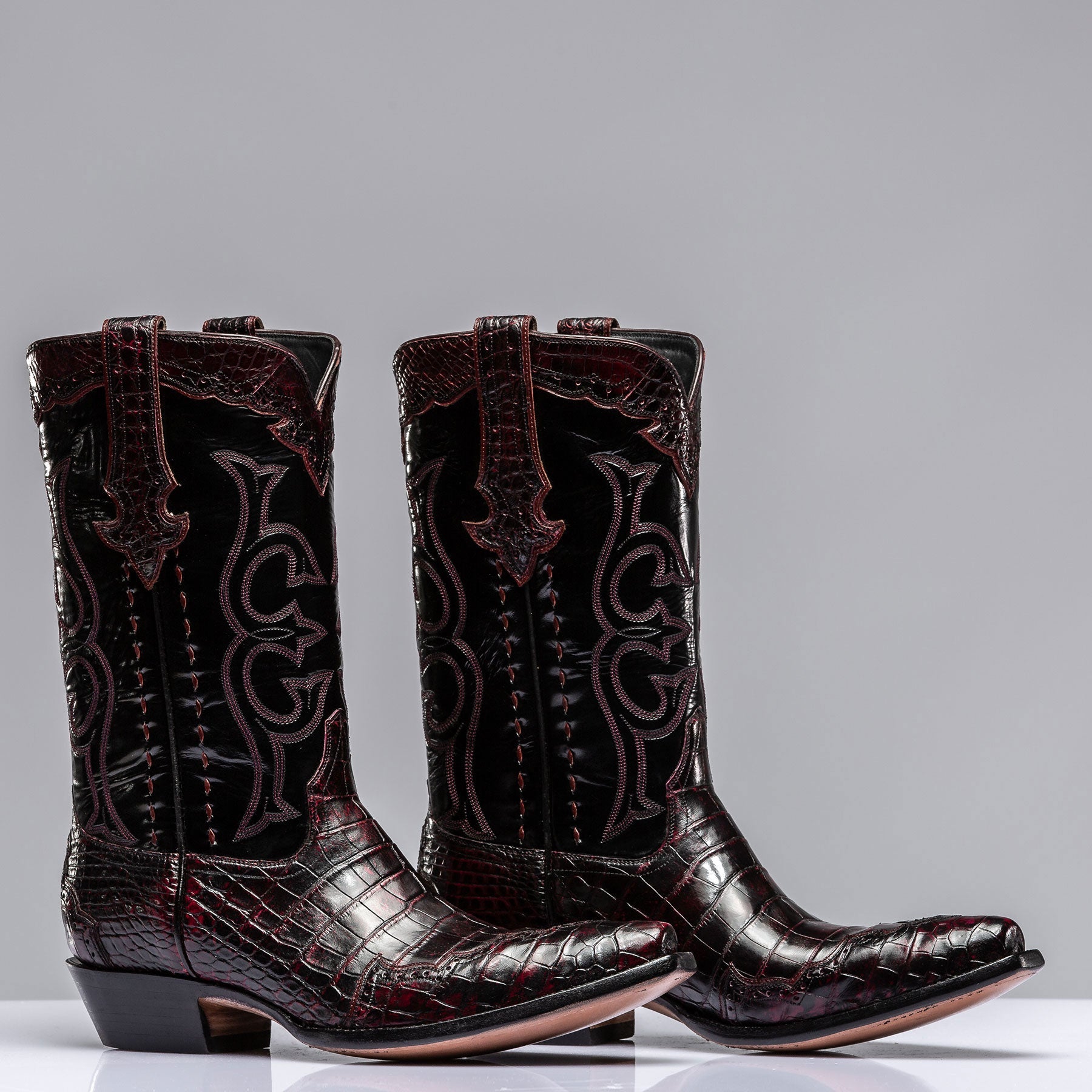 Stallion Boots Black Cherry Majestic Boots Mens - Cowboy Boots