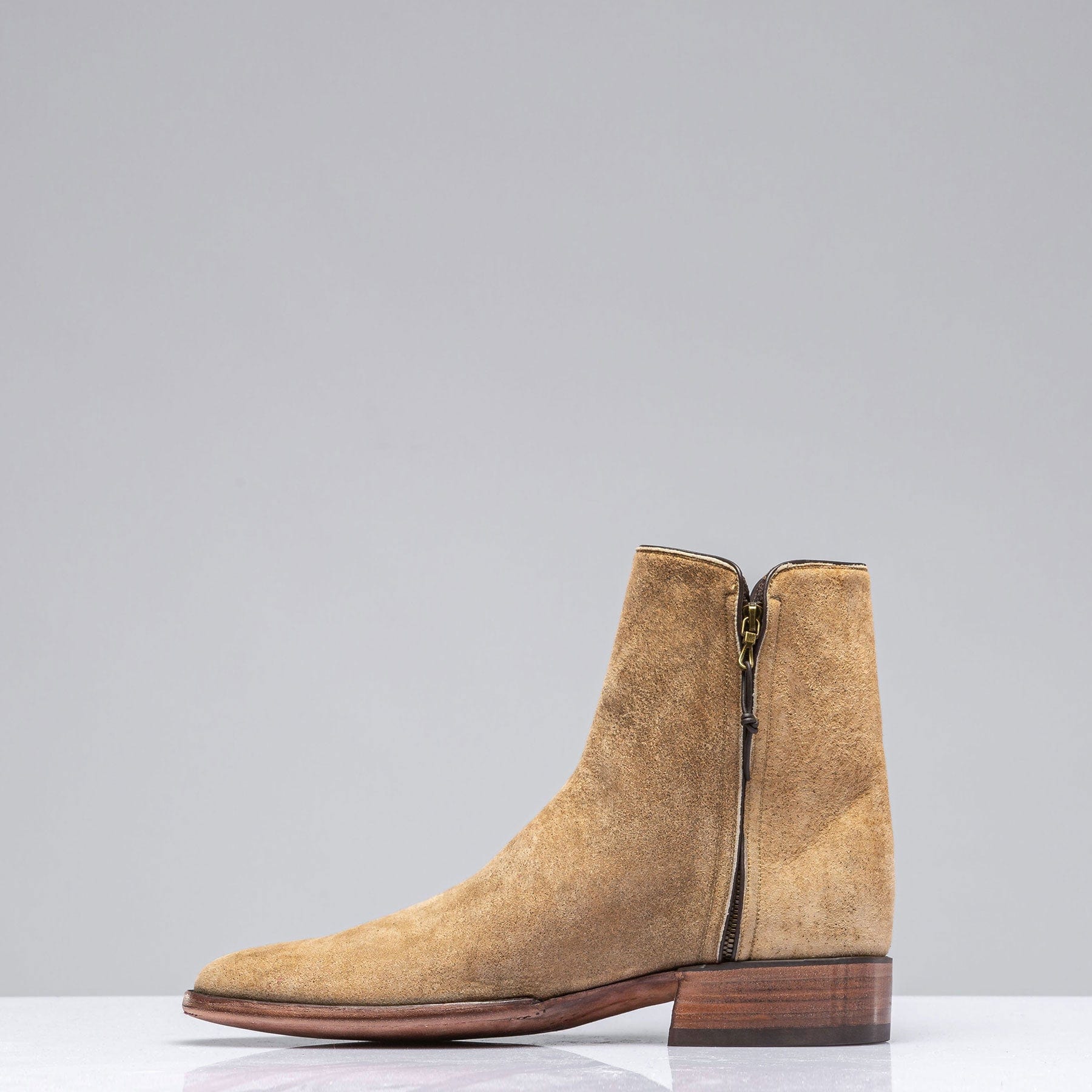 Ashland Vintage Tan Suede Round Toe Zorro - AXEL'S