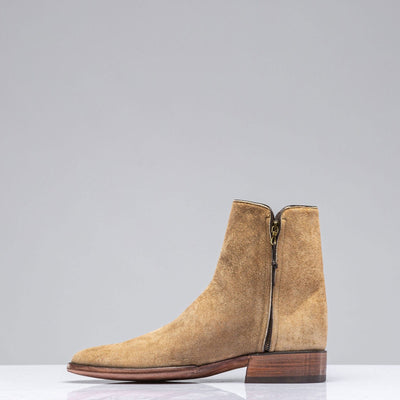 Ashland Vintage Tan Suede Round Toe Zorro - AXEL'S