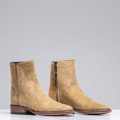 Ashland Vintage Tan Suede Round Toe Zorro - AXEL'S