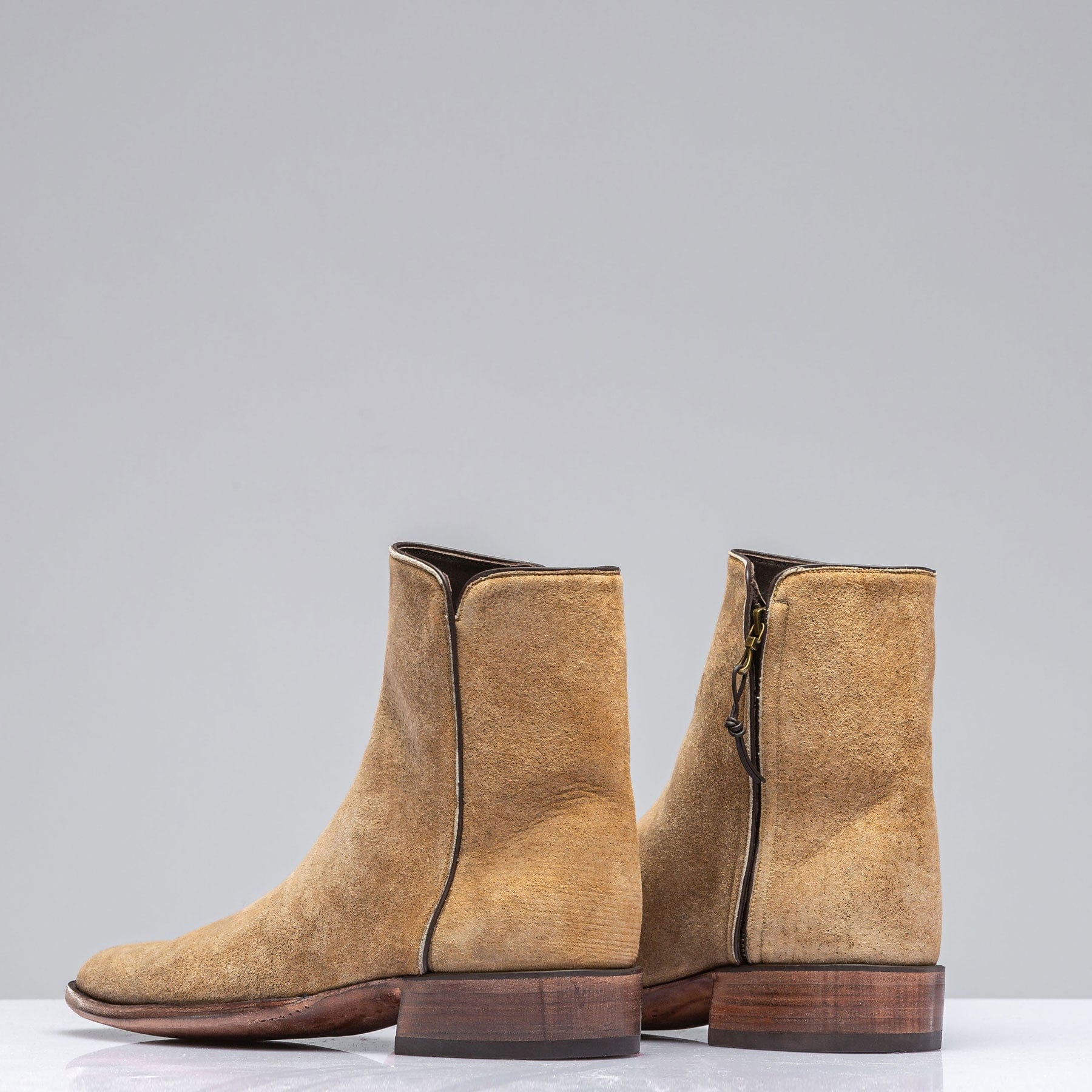 Ashland Vintage Tan Suede Round Toe Zorro - AXEL'S