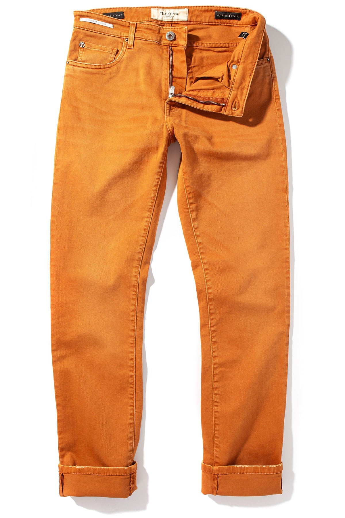 Teleria Zed Jackson 5-Pocket Cotton Twill In Papaya Mens - Pants - 5 Pocket