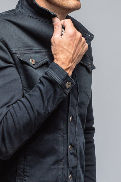 Teleria Zed Walker Jean Jacket In Nero Mens - Outerwear - Overshirts
